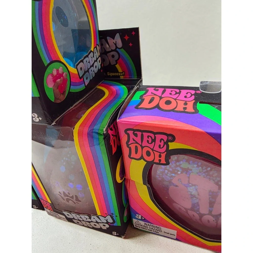 NeeDoh Fidget Toy Lot 6pc Dream Drop Good Vibes Only Heart Viral TikTok Bundle